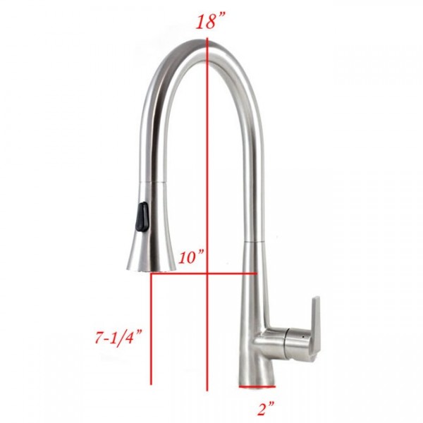 Eclipses Style Solid Stainless Steel Pull Out Sprayer Faucet